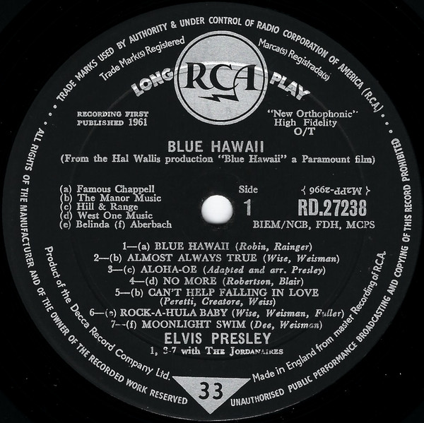 Elvis Presley - Blue Hawaii (Soundtrack) - Used Vinyl Record image 3