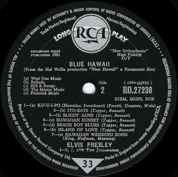 Elvis Presley - Blue Hawaii (Soundtrack) - Used Vinyl Record image 4