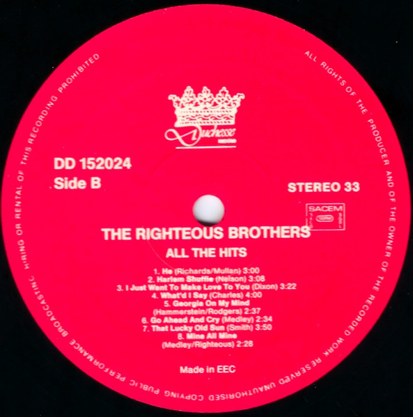 Righteous Brothers - All The Hits - Used Vinyl Record lp image 4