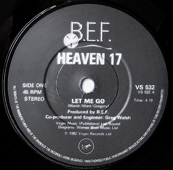 Heaven 17 - Let Me Go! - Used Vinyl Record 7" image 3