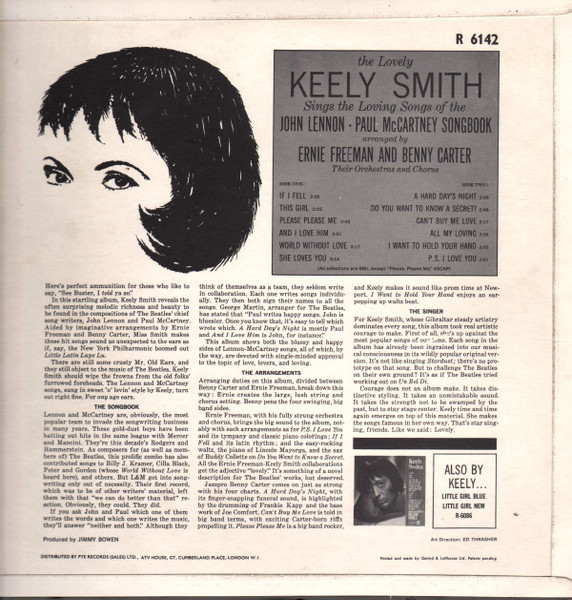 Keely Smith - Sings The John Lennon - Paul McCartney Songbook - Used image 2
