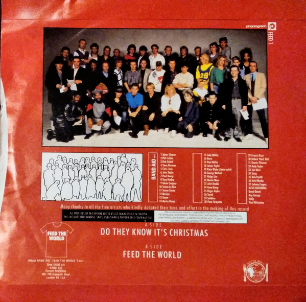Band Aid - Do They Know It's Christmas? - Used Vinyl Record 7" image 2