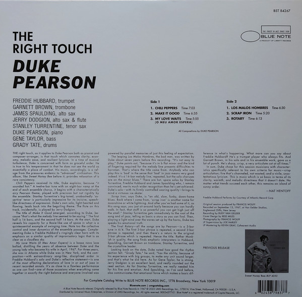 Duke Pearson - Right Touch - Vinyl Record lp image 4