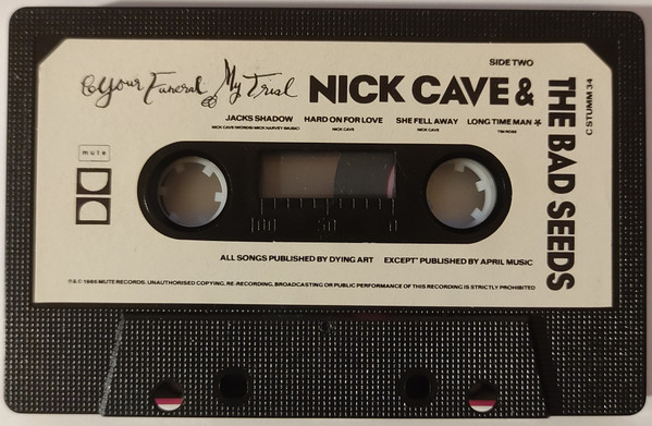 Nick Cave & The Bad - Your Funeral... My Trial - Used cass image 5