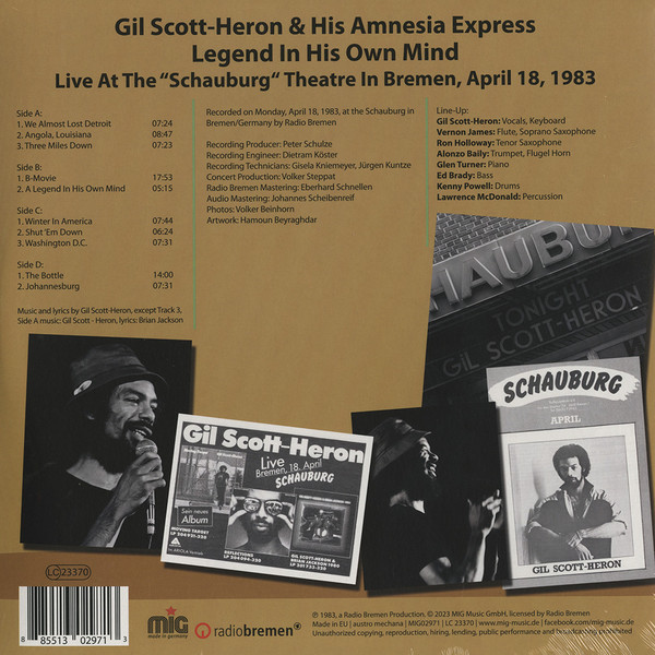 Gil Scott-Heron And - Legend In His Own Mind - Vinyl Record 2xlp image 2