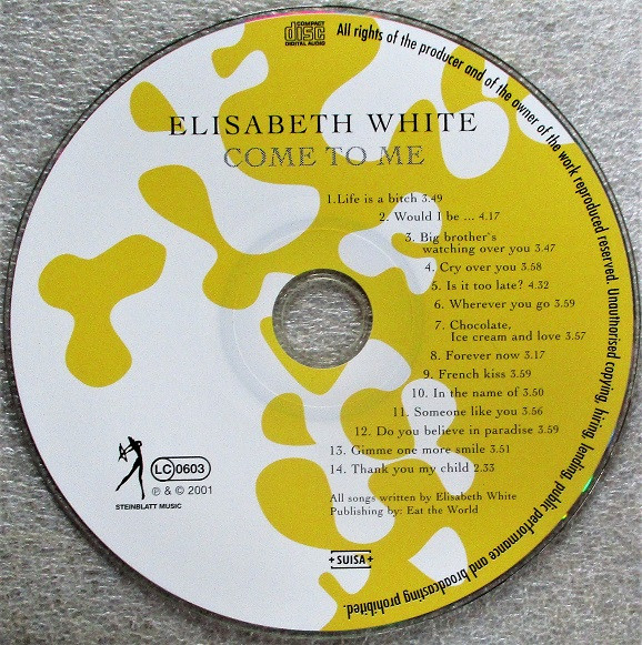 Elisabeth White - Come To Me - Used cd image 3