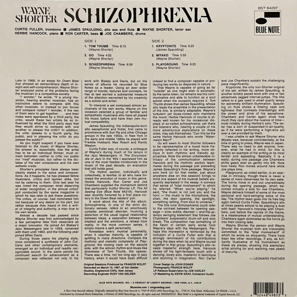 Wayne Shorter - Schizophrenia - Vinyl Record lp image 4