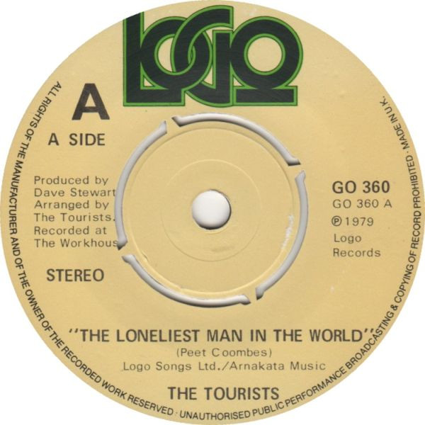 Tourists - Loneliest Man In The World - Used Vinyl Record 7" image 3