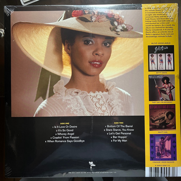 Betty Davis - Is It Love Or Desire - Vinyl Record lp image 2