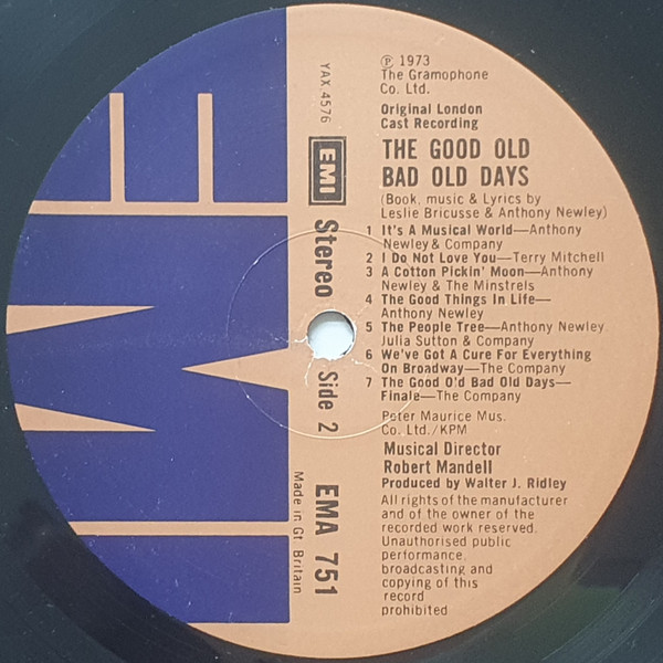 Anthony Newley - Good Old Bad Old Days (Original London Cast Recording) image 5