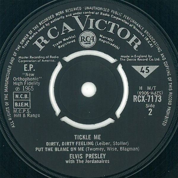 Elvis Presley - Tickle Me - Used Vinyl Record 7" image 4