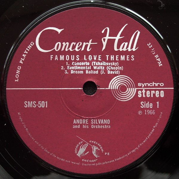 Andre Silvano And Hi - Famous Love Themes - Used Vinyl Record 7" image 3