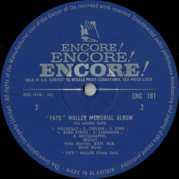 Fats Waller - Memorial Album - Used Vinyl Record image 4