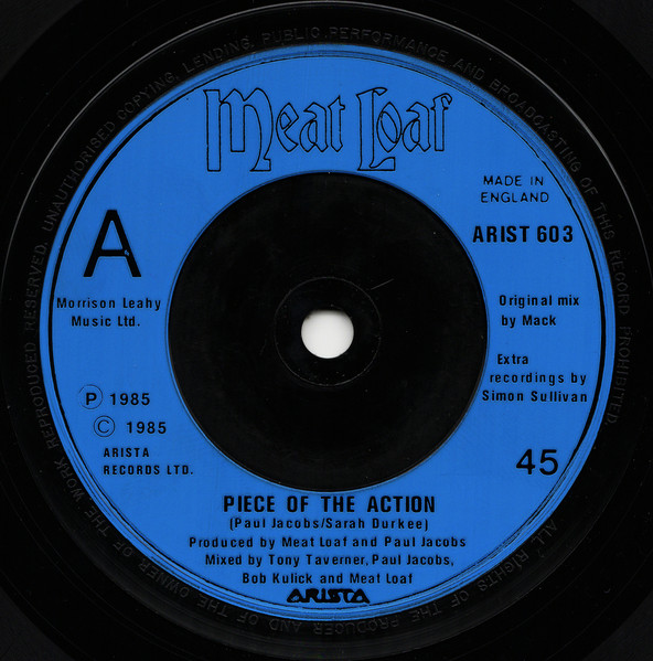 Meat Loaf - Piece Of The Action - Used Vinyl Record 7" image 3