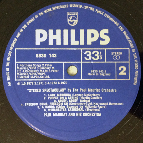 Paul Mauriat And His - Stereo Spectacular - Used Vinyl Record image 4