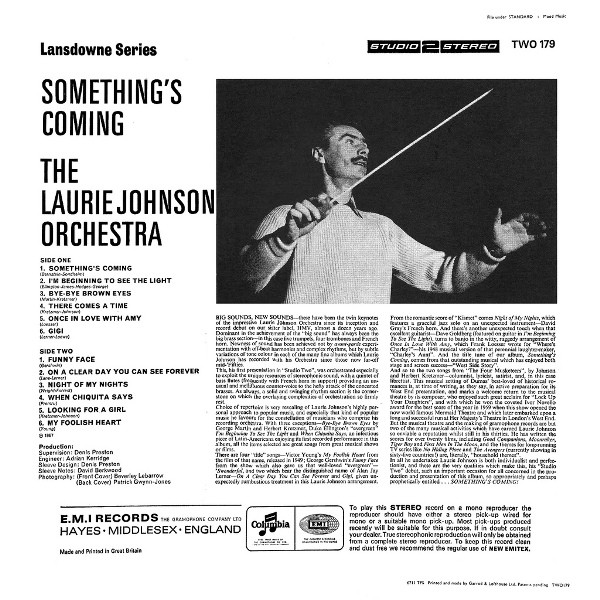 Laurie Johnson Orche - Something's Coming - Used Vinyl Record image 2
