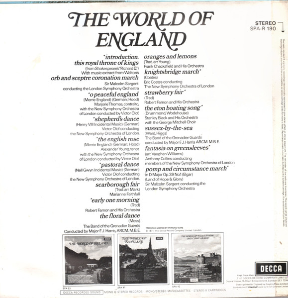 Various - World Of England - Used Vinyl Record image 2
