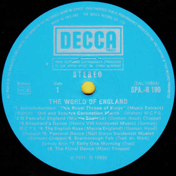 Various - World Of England - Used Vinyl Record image 3