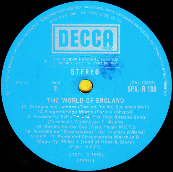 Various - World Of England - Used Vinyl Record image 4