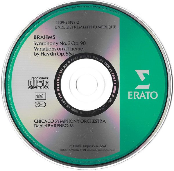 Johannes Brahms - Symphonies No. 3 / Variations On A Theme By Haydn - image 3