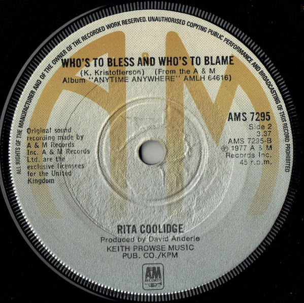 Rita Coolidge - We're All Alone - Used Vinyl Record 7" image 2