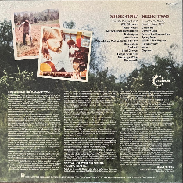 Bob Frank - Broke Again - The Unreleased Recordings - Vinyl Record l image 2