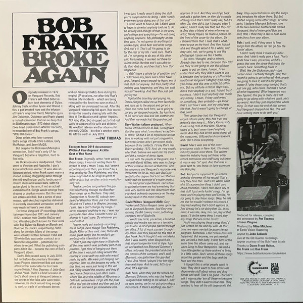 Bob Frank - Broke Again - The Unreleased Recordings - Vinyl Record l image 5