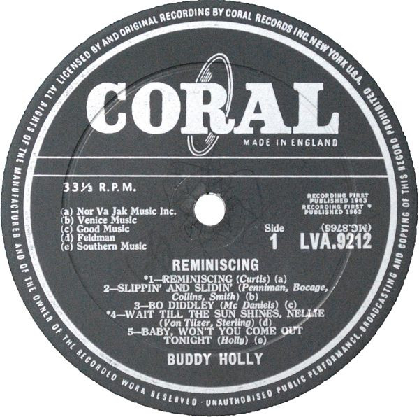 Buddy Holly - Reminiscing - Used Vinyl Record image 3