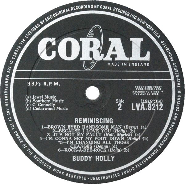 Buddy Holly - Reminiscing - Used Vinyl Record image 4