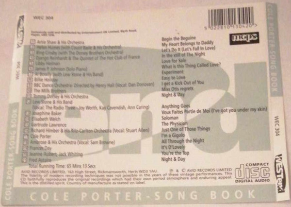Various - Cole Porter Song Book - Used cd image 3