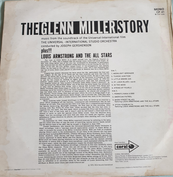 Universal-Internatio - Glenn Miller Story - Used Vinyl Record image 2