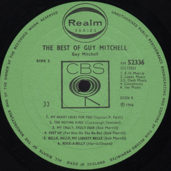 Guy Mitchell - Best Of - Used Vinyl Record image 4