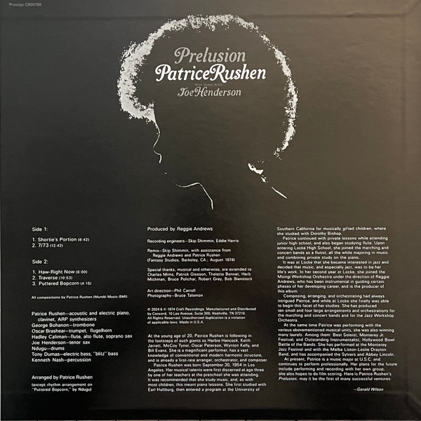 Patrice Rushen - Prelusion - Vinyl Record lp image 2