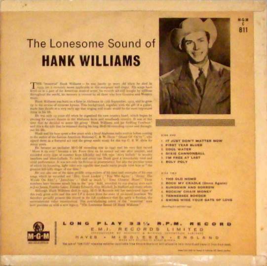 Hank Williams - Lonesome Sound Of - Used Vinyl Record image 3