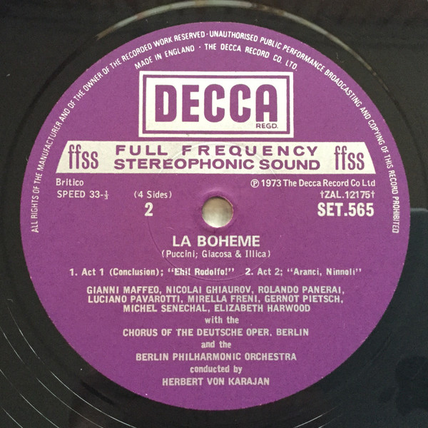 Giacomo Puccini - La Boheme - Used Vinyl Record image 4