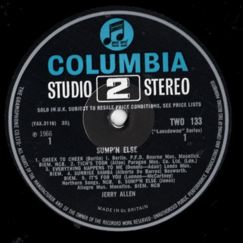 Jerry Allen - Sump'n Else - Used Vinyl Record image 2