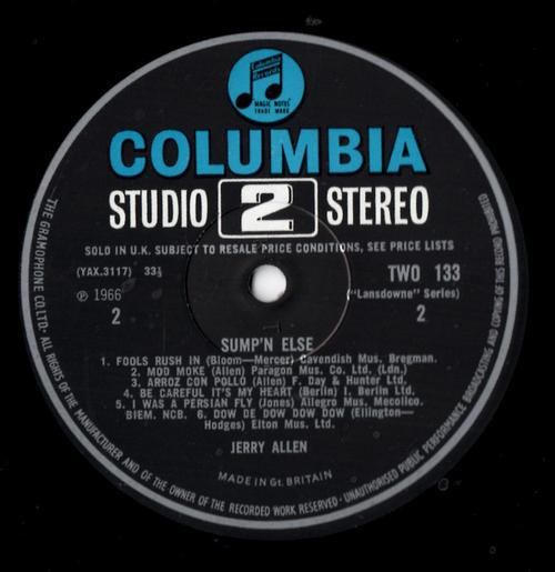 Jerry Allen - Sump'n Else - Used Vinyl Record image 3