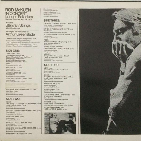 Rod McKuen - Live In London! - Used Vinyl Record image 2