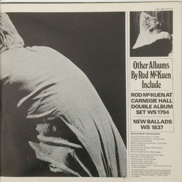 Rod McKuen - Live In London! - Used Vinyl Record image 3