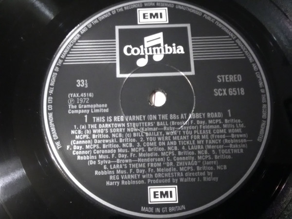 Reg Varney - This Is  On The 88's At Abbey Road - Used Vinyl Record image 4