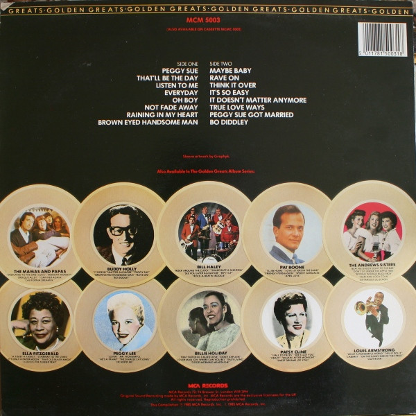 Buddy Holly - Golden Greats - Used Vinyl Record image 2
