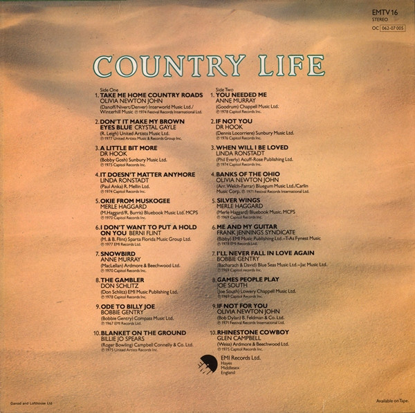 Various - Country Life - Used Vinyl Record image 2