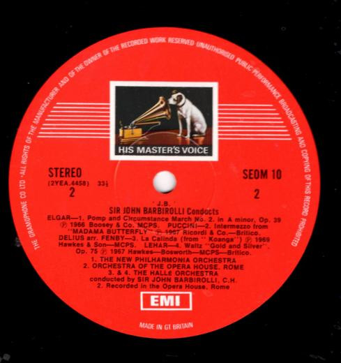 Sir John Barbirolli - 'J.B.'  Conducts - Used Vinyl Record image 3