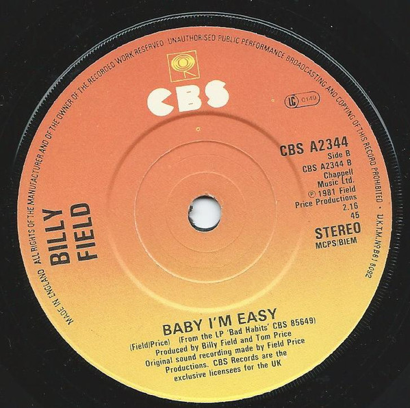 Billy Field - You Weren't In Love With Me - Used Vinyl Record 7" image 3