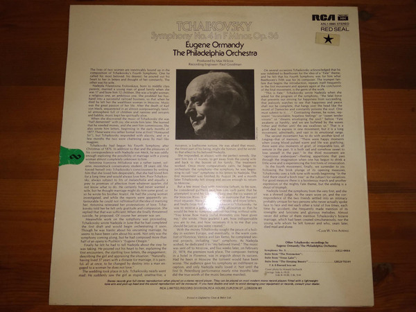 Pyotr Ilyich Tchaiko - Symphony No. 4 - Used Vinyl Record image 3