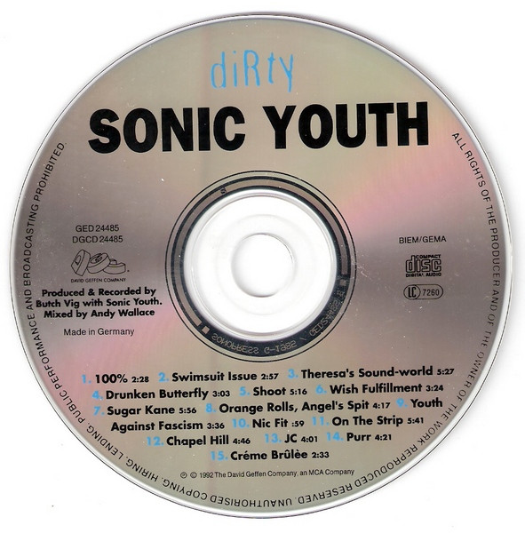 Sonic Youth - Dirty - CD image 3