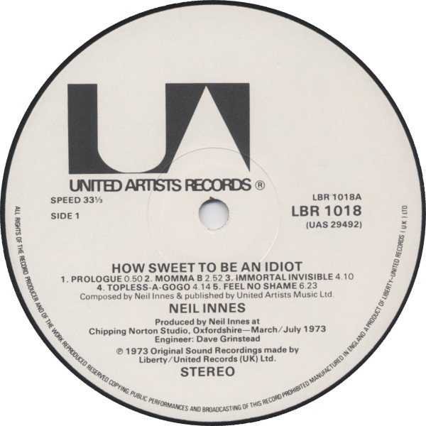 Neil Innes - -A-Go-Go - Used Vinyl Record image 2