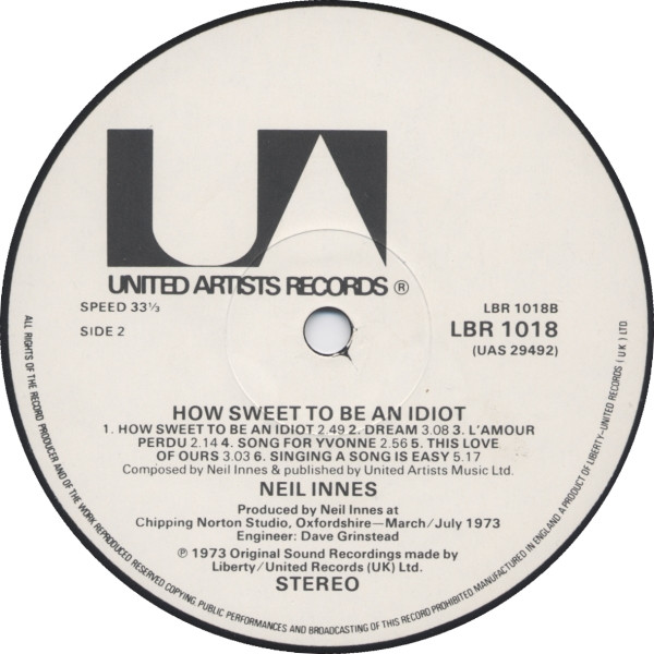 Neil Innes - -A-Go-Go - Used Vinyl Record image 3