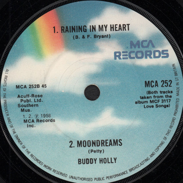 Buddy Holly - New York - Used Vinyl Record 7" image 2