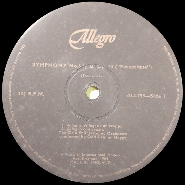 Oslo Filharmoniske O - Symphony #6 Pathetique - Used Vinyl Record image 3